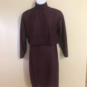 Turtle neck skirt set